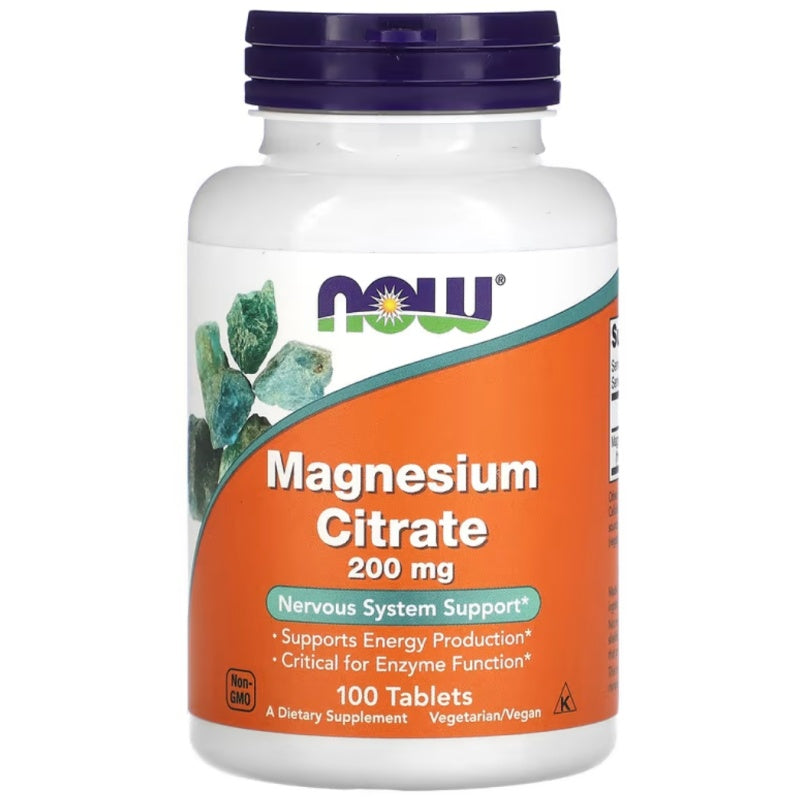 NOW FOODS Magnesium Citrate 200mg 100Tabs