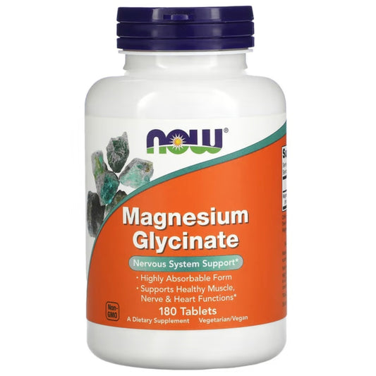 NOW FOODS Magnesiumglycinat 180 tabletter