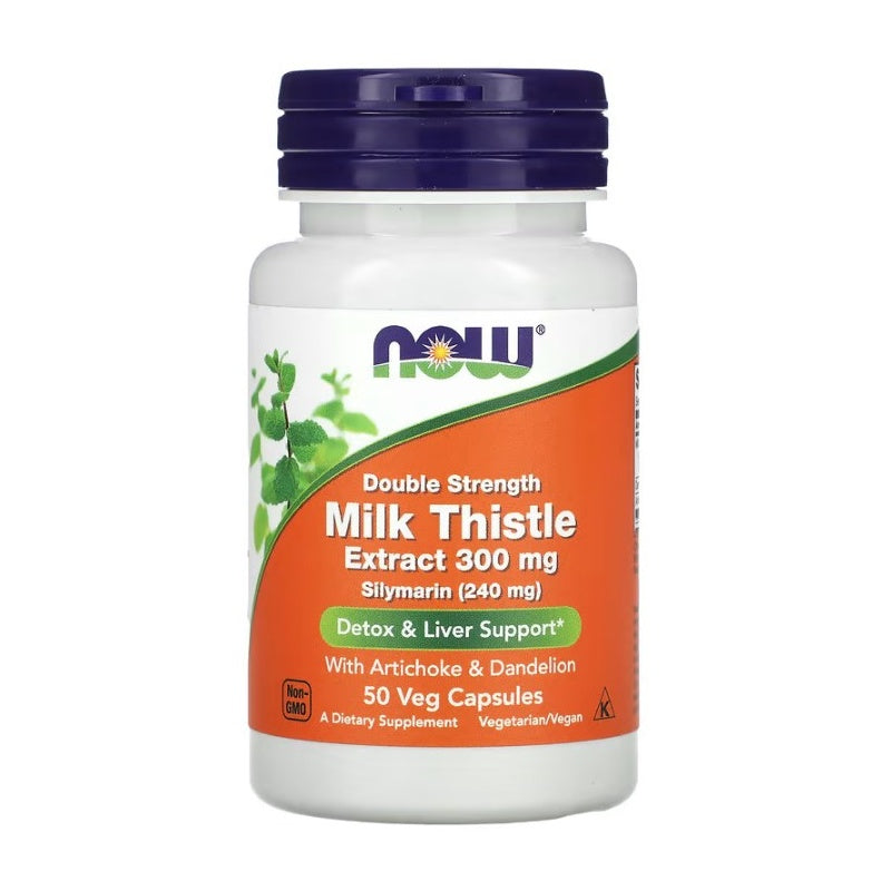 NOW FOODS Double Strength Milk Thistle 300mg(Silymarin 240 mg) - 50 vcaps