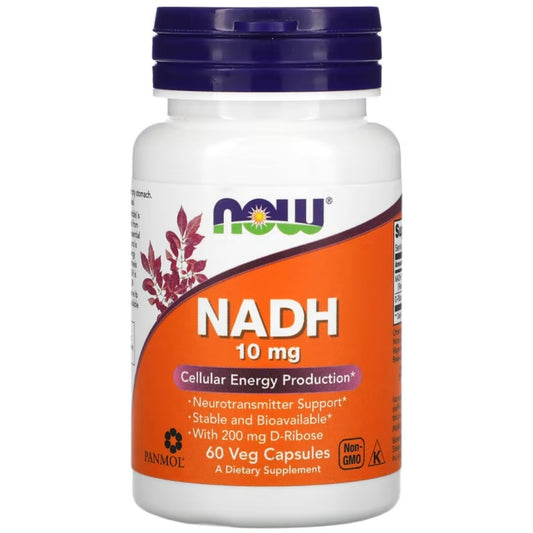 NOW FOODS NADH 10 mg - 60 vegetabiliska kapslar