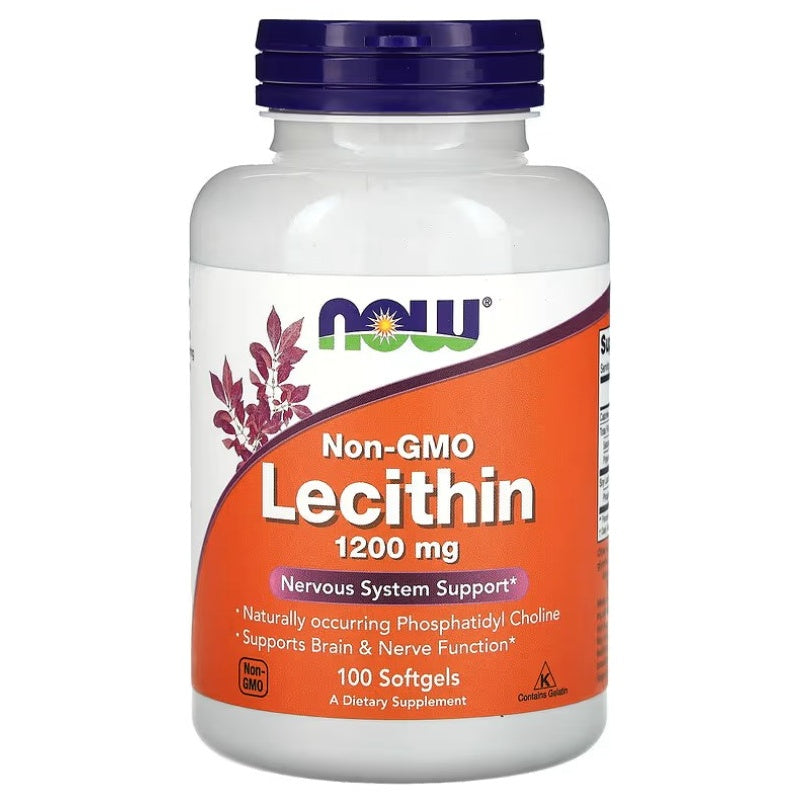 NOW FOODS Lecithin 1200mg Non-GMO - 100 softgels