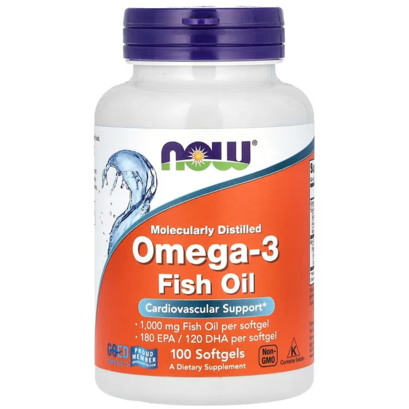 NOW FOODS Omega-3 Fish Oil - 100 softgels