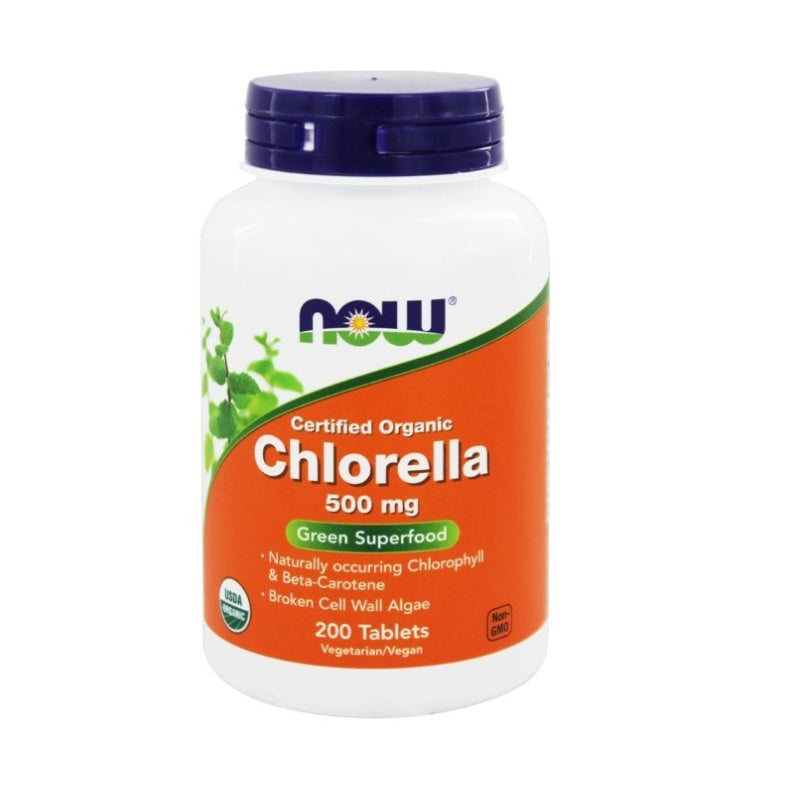 NOW FOODS Chlorella Organic 500mg - 200tab