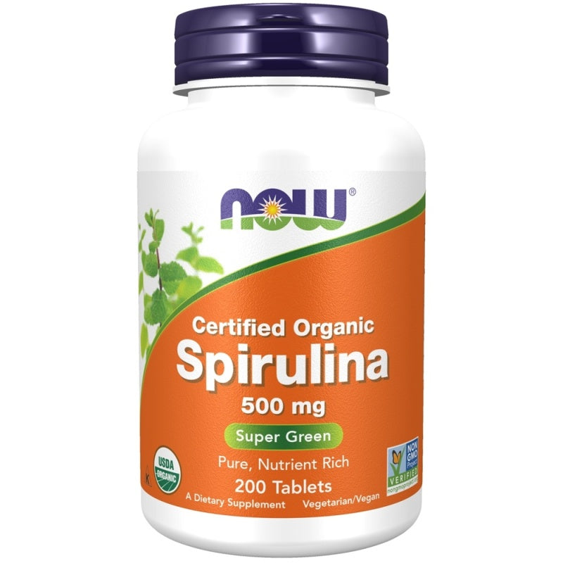 NOW FOODS Spirulina Organic 500mg - 200 tablets