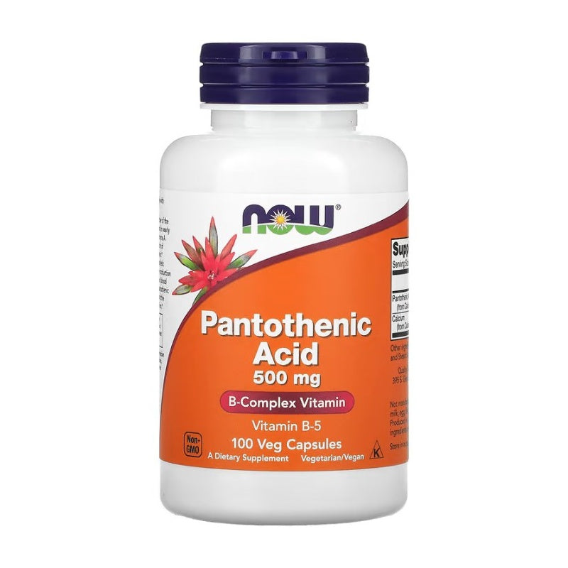 NOW FOODS Vitamin B-5, Pantothenic Acid, 500mg x 100 Caps