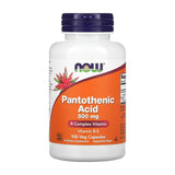 NOW FOODS Vitamin B-5, Pantotensyre, 500 mg x 100 Kapsler