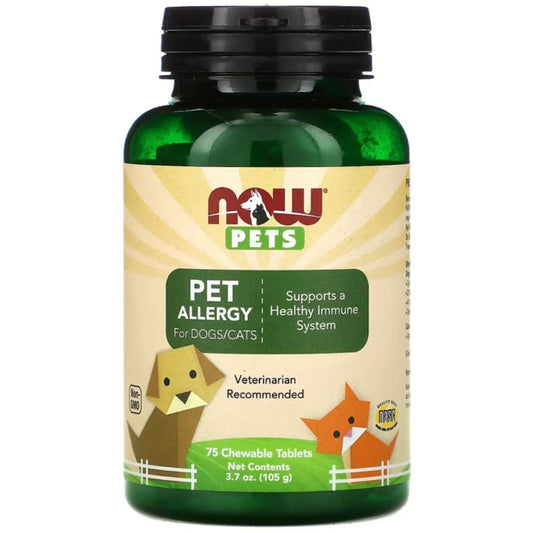 NOW FOODS PETS Pet Allergy - 75 tyggetabletter