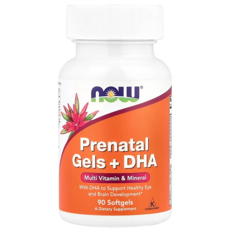 NOW FOODS Prenatal Gels + DHA - 90 softgels