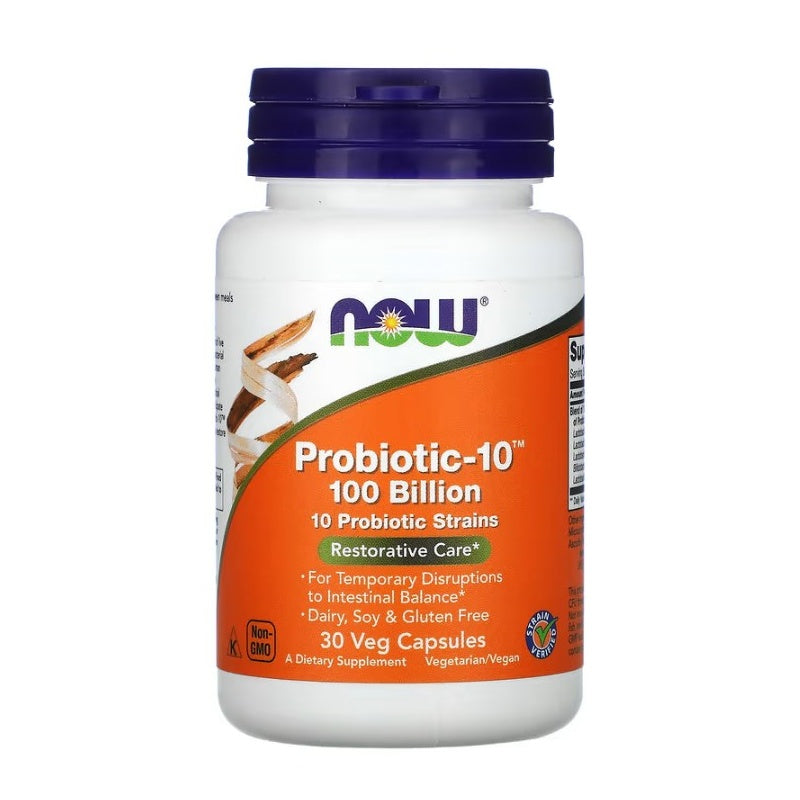 NOW FOODS Probiotic-10, 100 Billion - 30 vcaps