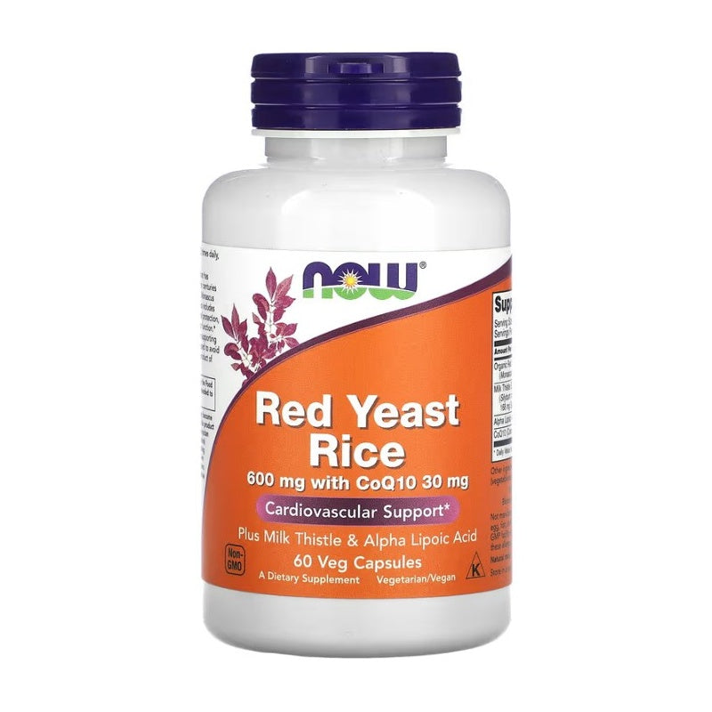 NOW FOODS Red Yeast Rice with CoQ10 30 mg, 600mg - 60 vcaps