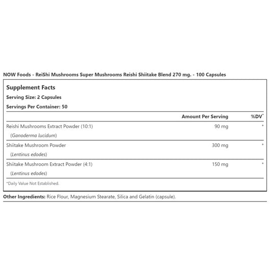 NOW FOODS Rei-Shi Svampe 270mg - 100 vcaps