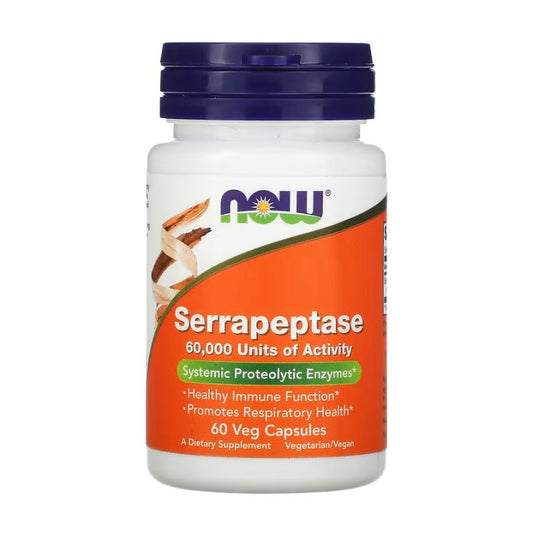 NOW FOODS Serrapeptase 60,000 Units - 60vcaps