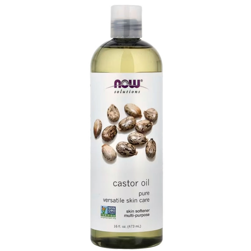 NOW FOODS Castorolie, 100% ren - 473 ml.