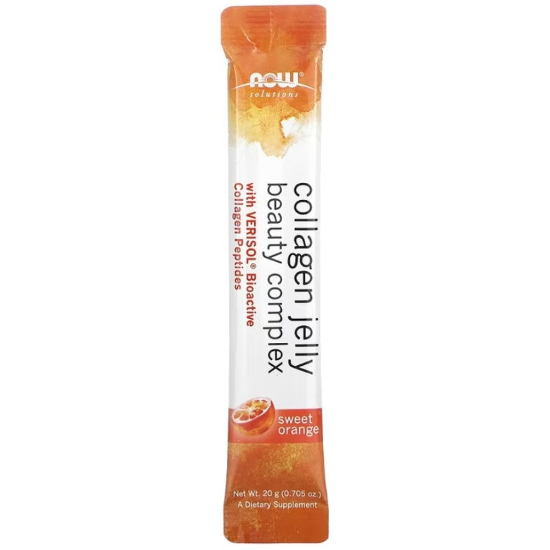 NOW FOODS Collagen Jelly Beauty Complex 10 Jelly Sticks Sweet Orange