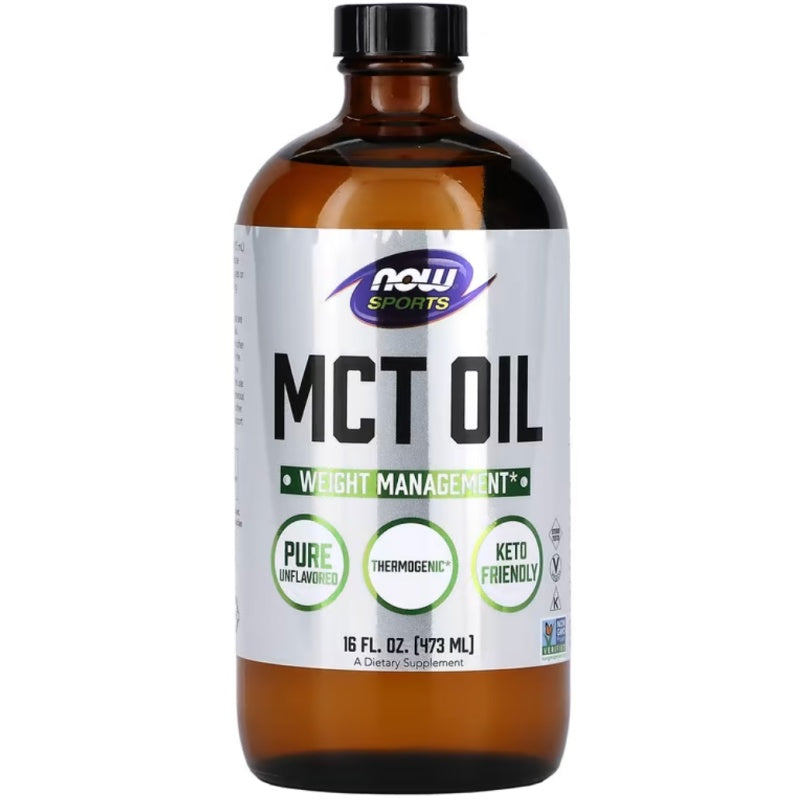 NOW FOODS MCT-olie ren flydende - 473 ml.