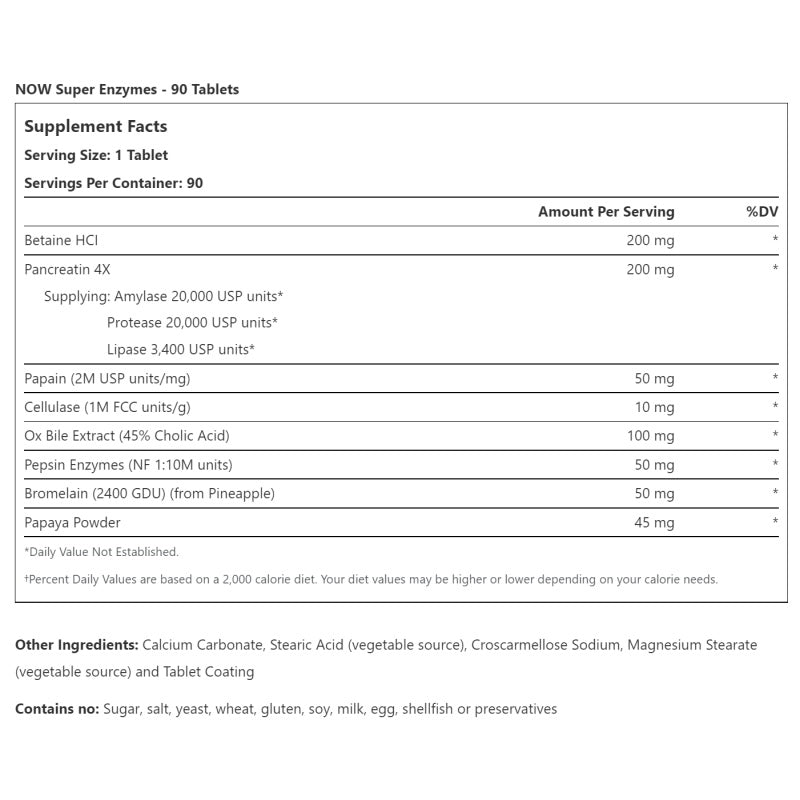 NOW FOODS Super Enzymes 90tab