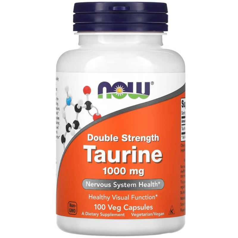 NOW FOODS Taurine 1000mg Double Strength - 100 vcaps