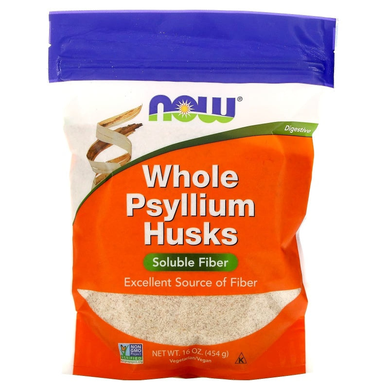NOW FOODS Whole Psyllium Husks Powder - 454g (16oz)