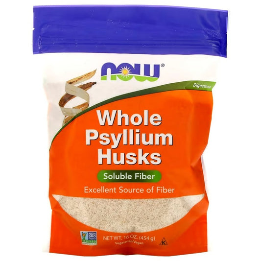 NOW FOODS Hela Psylliumfröskalspulver - 454g (16oz)