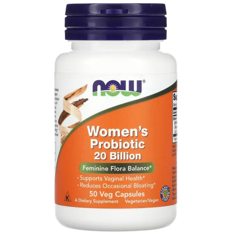 NOW FOODS Women's Probiotic 20 Billion - 50 vcaps Bedst før 01/2026