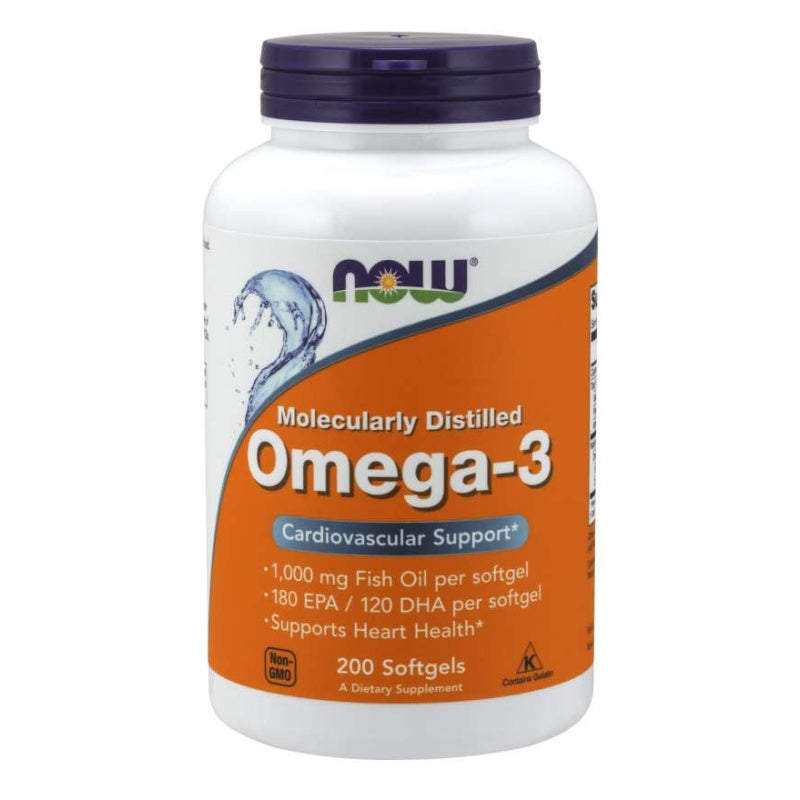 NOW FOODS Omega 3 Fish Oil - 200 softgels