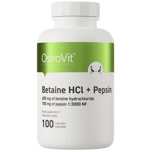 OstroVit Betain HCl + Pepsin 100 kapsler