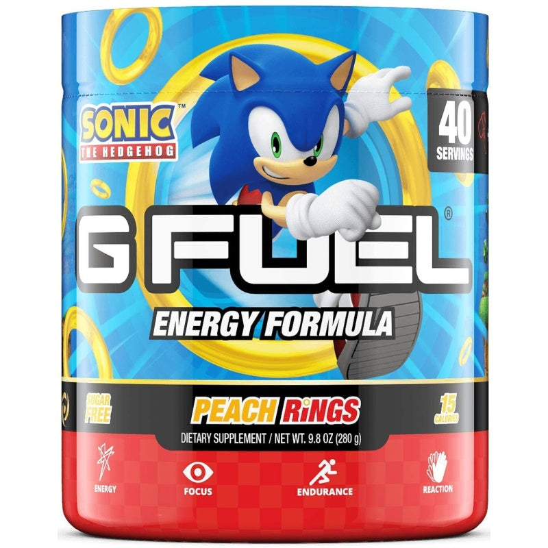 G FUEL Energy Formula 40 portioner Peach Rings (Sonic)