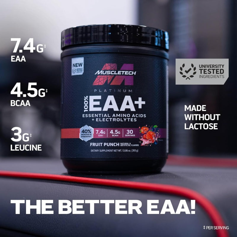 MUSCLETECH Platinum 100% EAA+ 30servings (400g) Grape