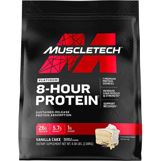 MUSCLETECH Platinum 8-Hour Protein 2,09 kg vaniljkaka