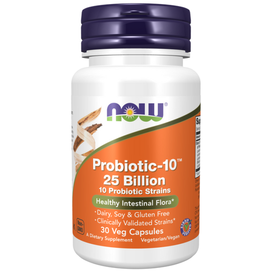 NOW FOODS Probiotic-10, 25 miljarder - 30 vcaps