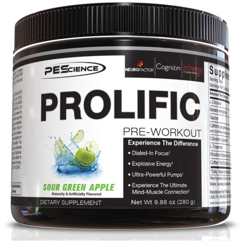 PEScience Prolific 280g / 40 serveringer Sour Peach Candy
