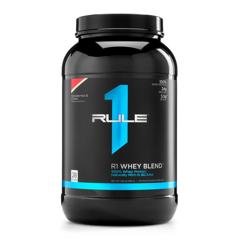 RULE1 Whey Protein 2 lbs (900g) 28 serv Chocolate Fudge