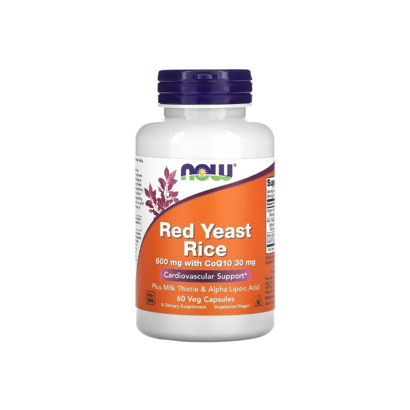NOW FOODS Red Yeast Rice with CoQ10 30 mg, 600mg - 60 vcaps