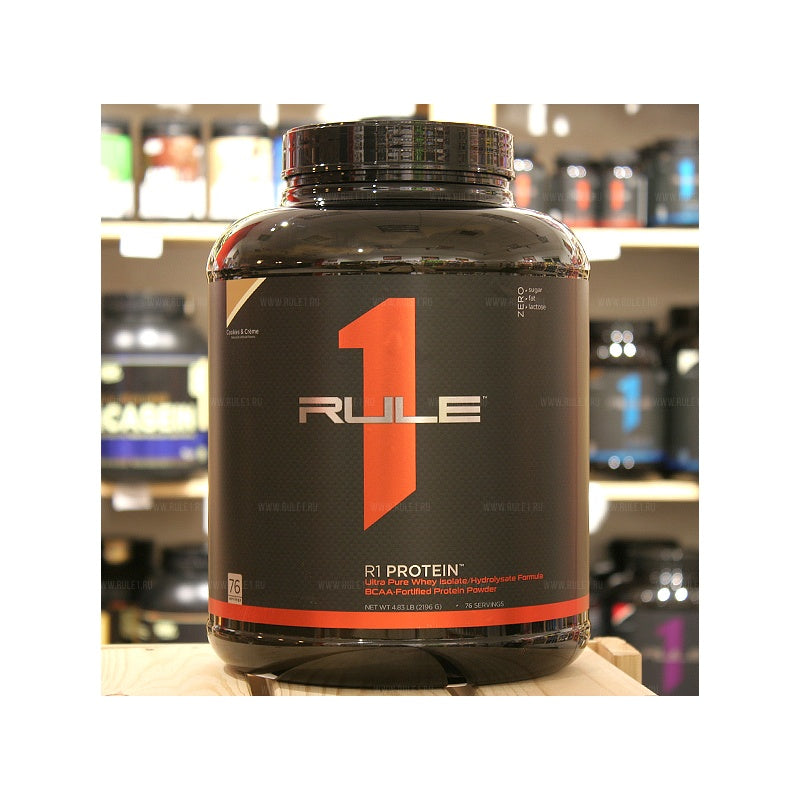 RULE1 R1 Protein Whey Isolate (2300g) 76 serv Cookies and Cream