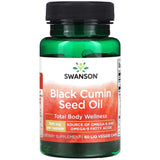 SWANSON Sort Frøolie 500mg - 60 flydende veganske kapsler