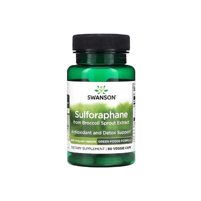 SWANSON Sulforaphane from Broccoli Sprout Extract, 400mcg - 60 vcaps