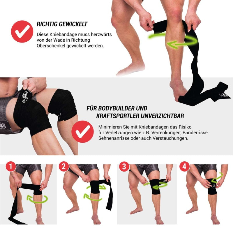 CP SPORTS Knee wraps põlvesidemed 150cm (T23-camo) Camo