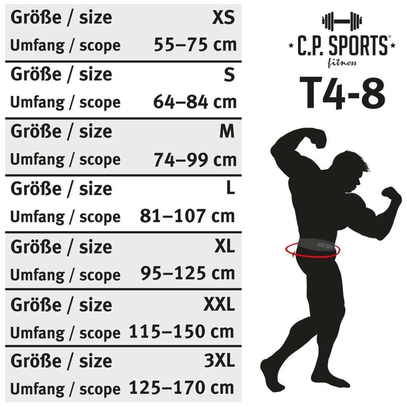 CP SPORTS Weight Lifting belt Comfort (Black) T4-8