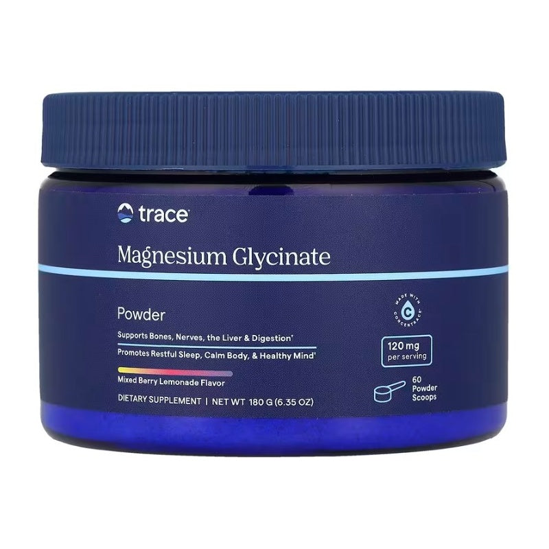 Trace Minerals Magnesium Glycinate pulver 180g Mixed Berry Lemonade