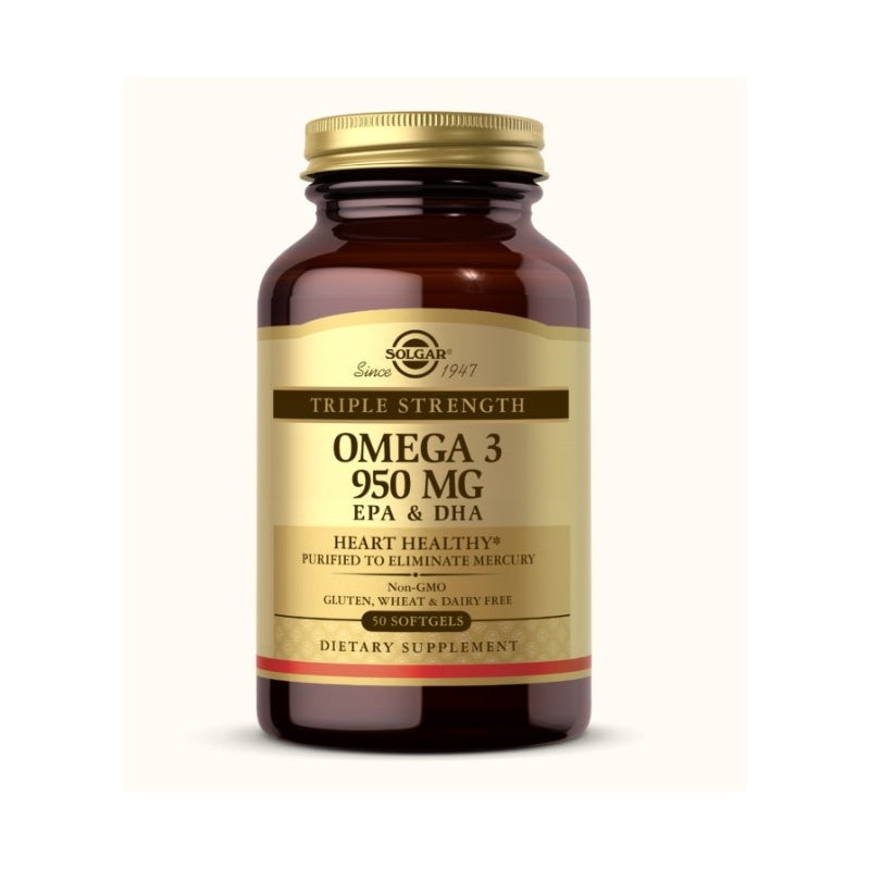 SOLGAR Triple Strength Omega-3 950 mg, 50 softgels