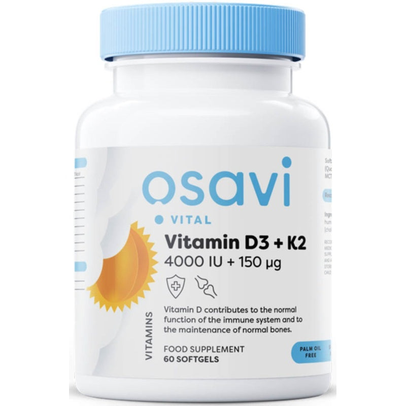 OSAVI Vitamin D3 + K2 4000IU + 150mcg - 60 softgels