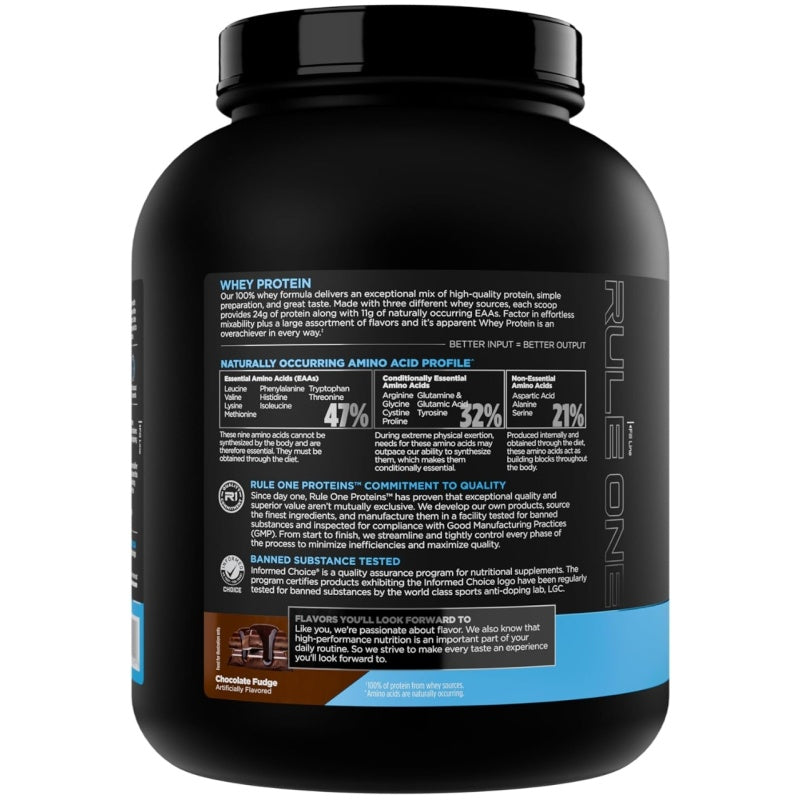RULE1 Whey Protein 5 lbs (2250g) 68 serv Frozen Banana