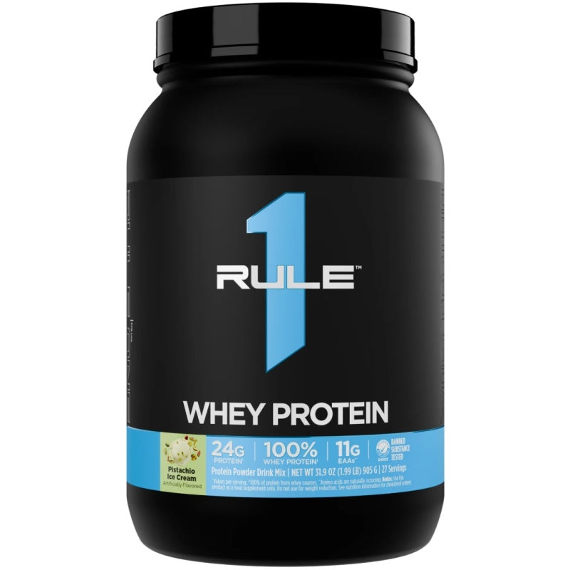 RULE1 Whey Protein 2 lbs (900g) 28 serv Chocolate Fudge