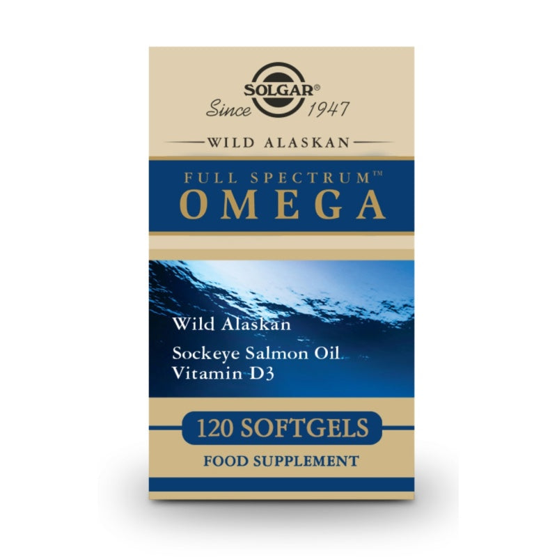 SOLGAR Full Spectrum Omega Salmon Oil 120 Softgels
